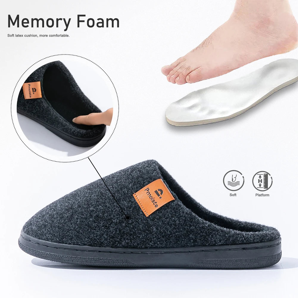 Winter Felt Platform House Slippers