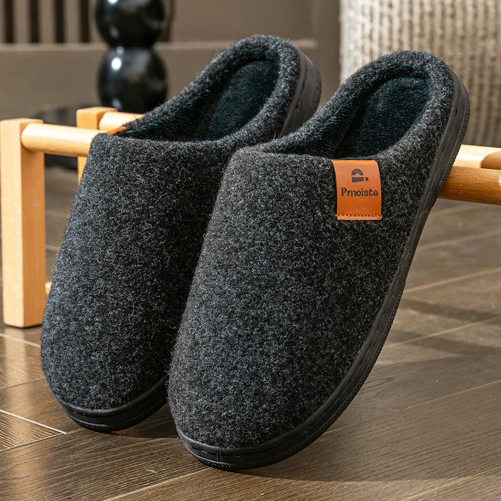 Winter Felt Platform House Slippers