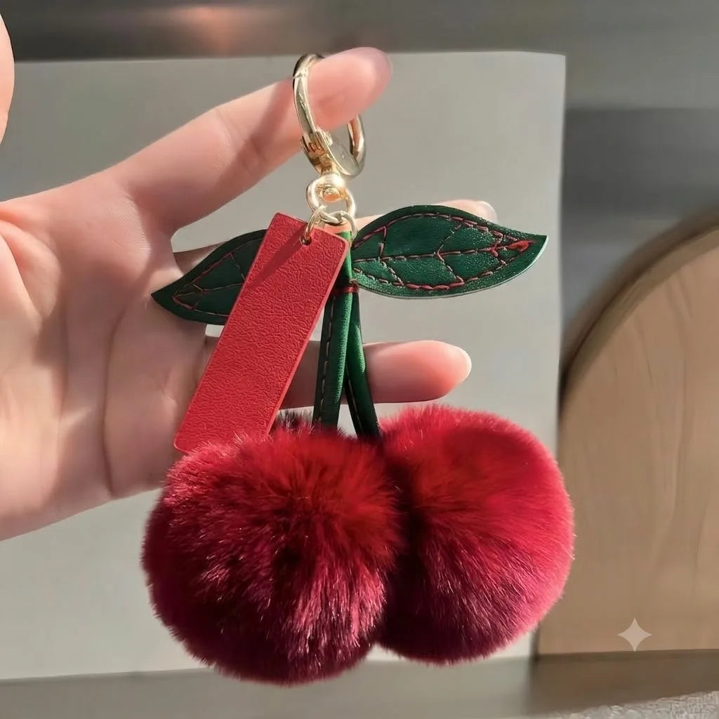 Fluffy Pompom Keychain