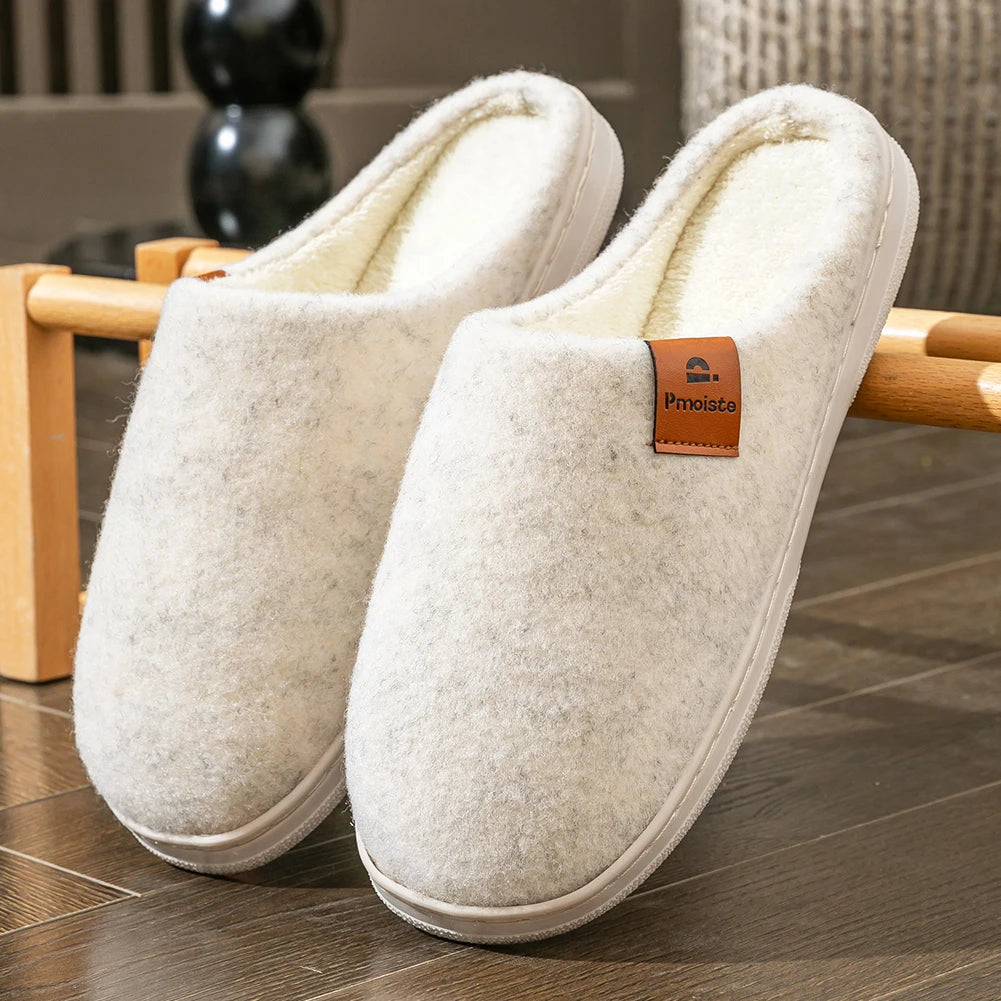 Winter Felt Platform House Slippers