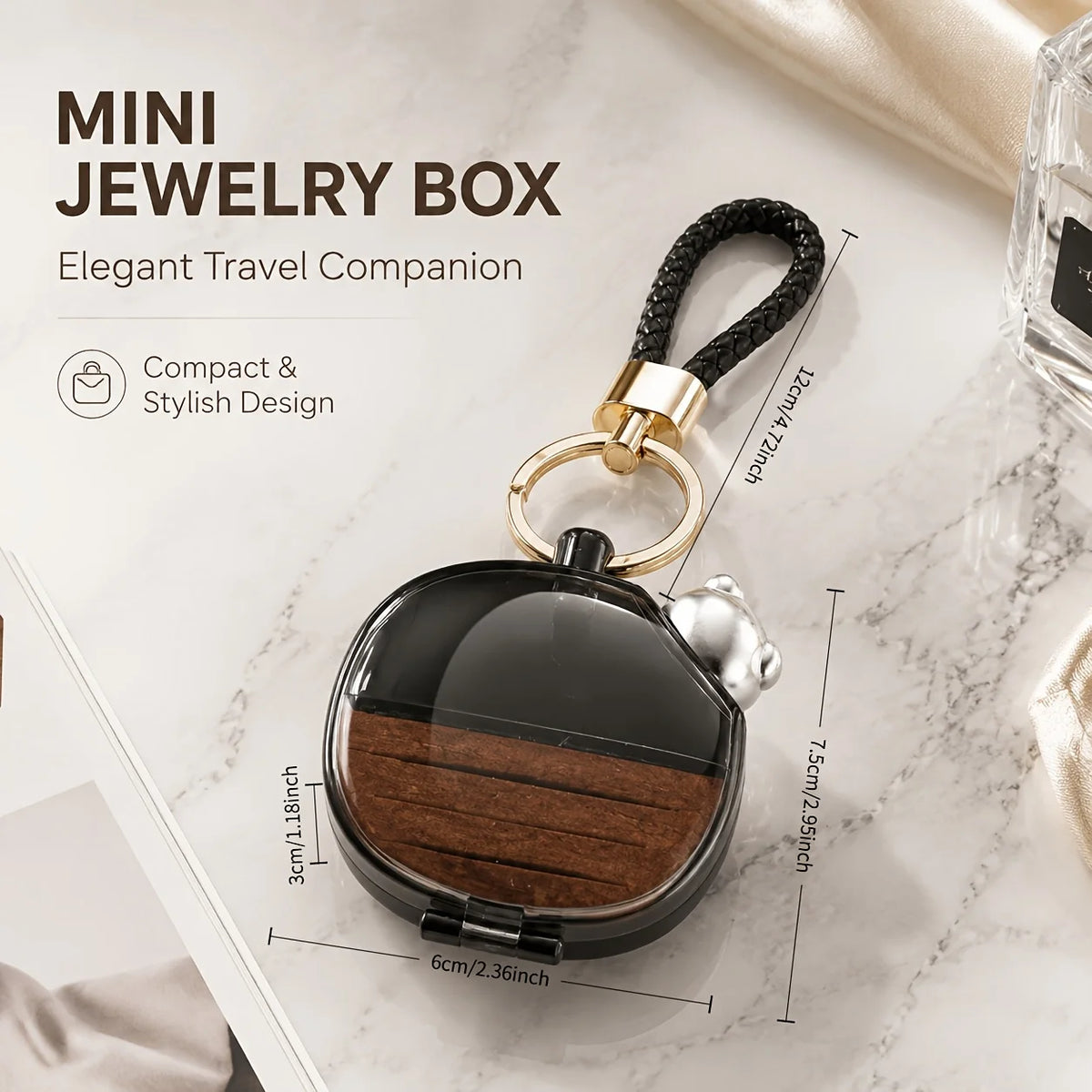 Velvet Travel Jewelry Box
