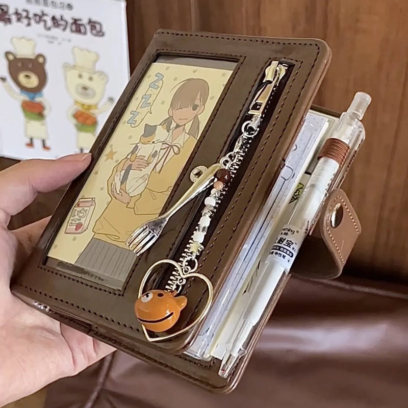 Retro Portable Loose Leaf Notebook