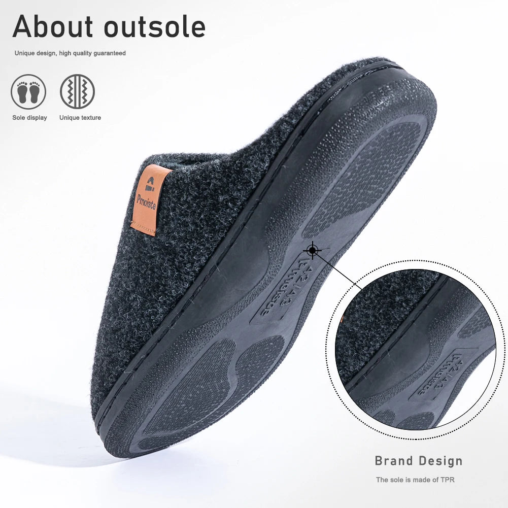 Winter Felt Platform House Slippers